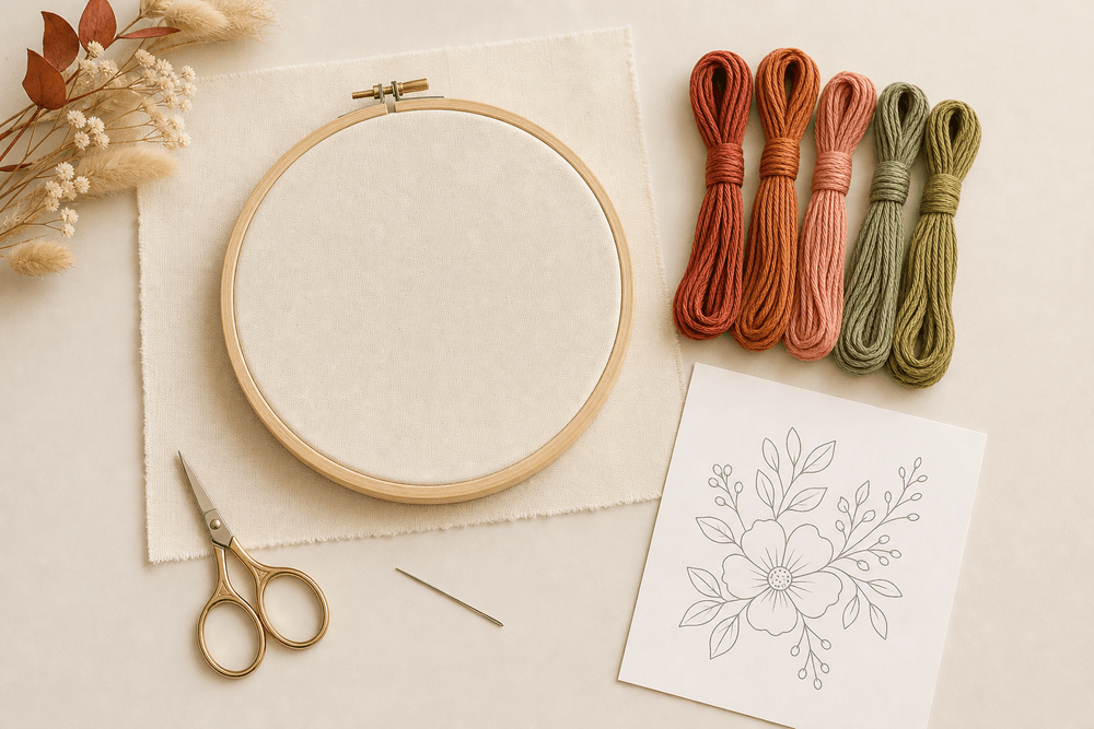 Mushroom Patch Embroidery Kit